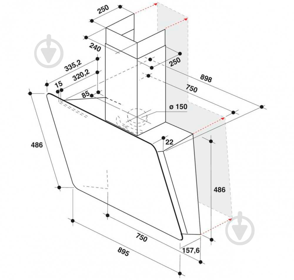 Вытяжка Whirlpool WHVS93FLTBSS - фото 4