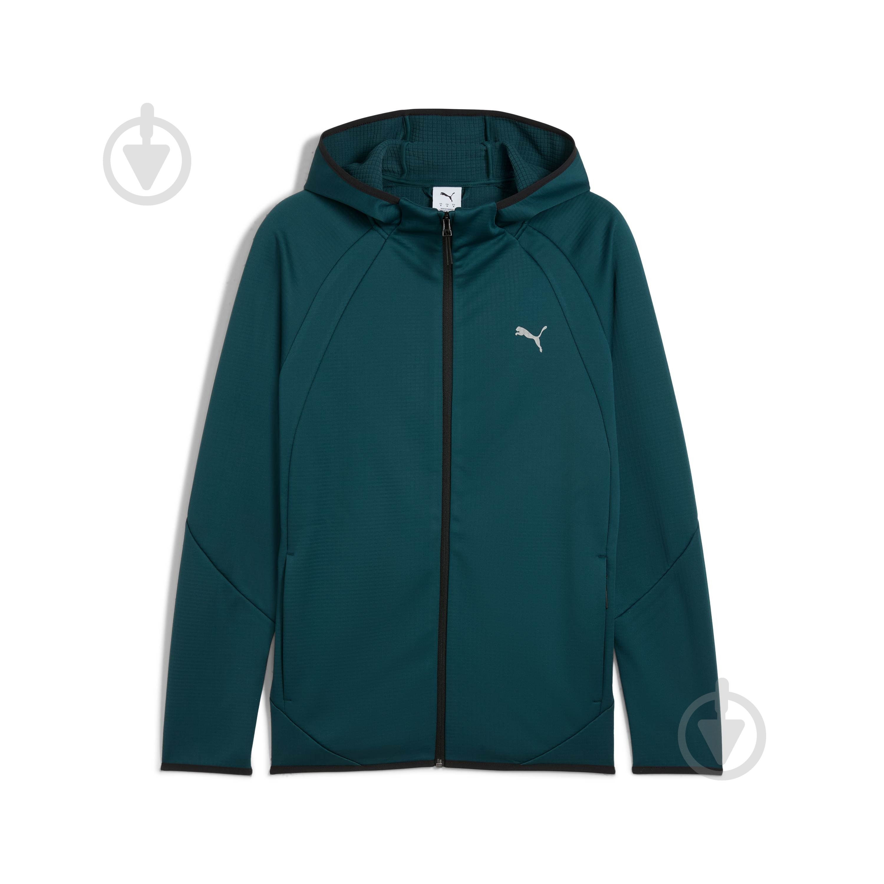 Джемпер Puma EVOSTRIPE Warm FZ Hoodie 68823775 р.2XL зелений - фото 4 Джемпер Puma EVOSTRIPE Warm FZ Hoodie 68823775 р.2XL зелений - фото 4