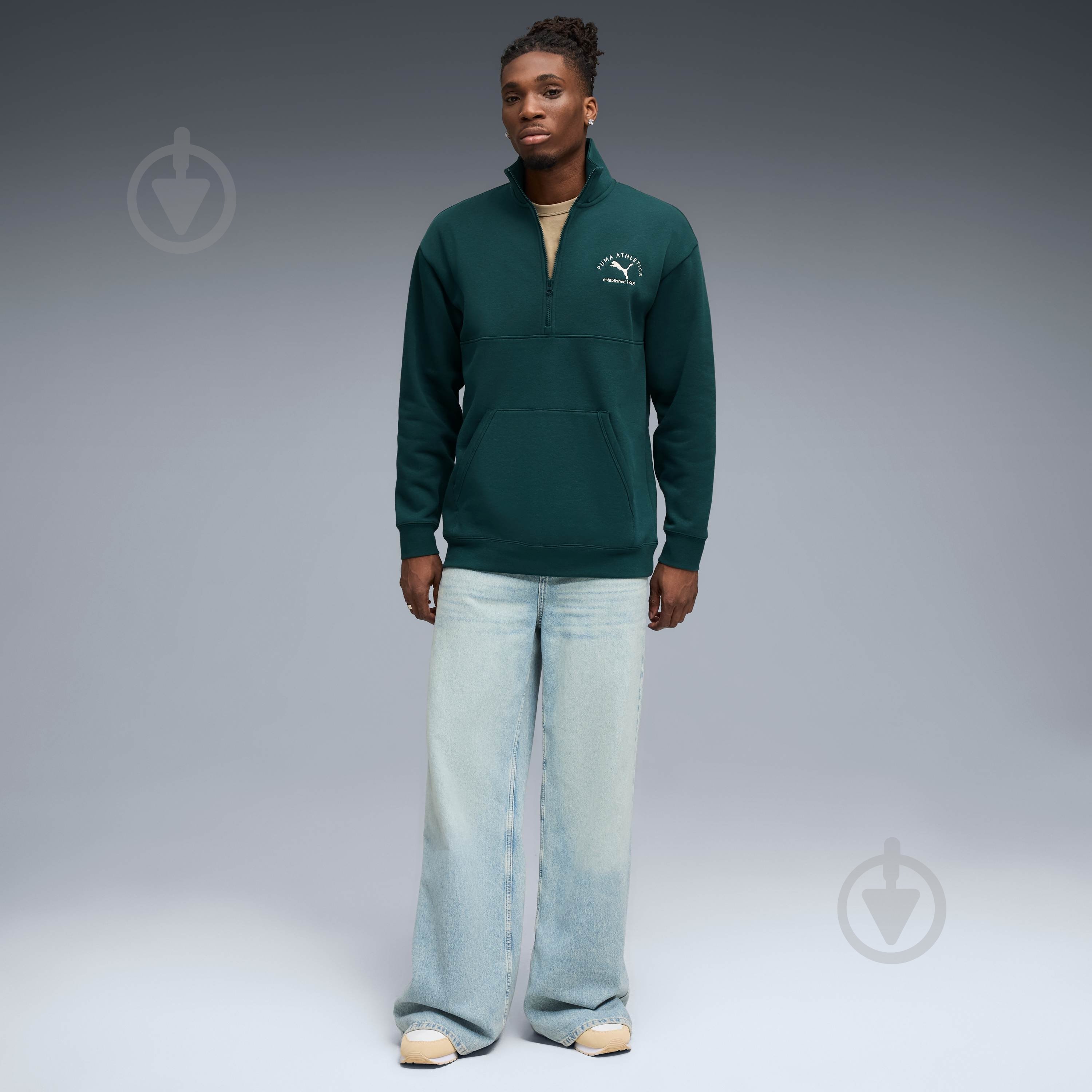 Джемпер Puma PUMA CLASS Half Zip Sweater FL 68825275 р.2XL зеленый - фото 3 Джемпер Puma PUMA CLASS Half Zip Sweater FL 68825275 р.2XL зеленый - фото 3