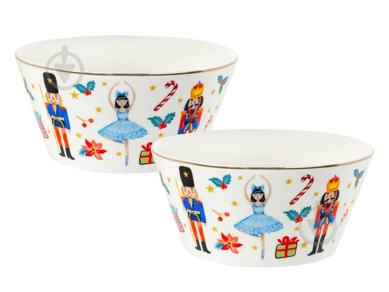 Набір салатників Lefard White Christmas 14 см 2 шт 922-101 - фото 1 Набір салатників Lefard White Christmas 14 см 2 шт 922-101 - фото 1