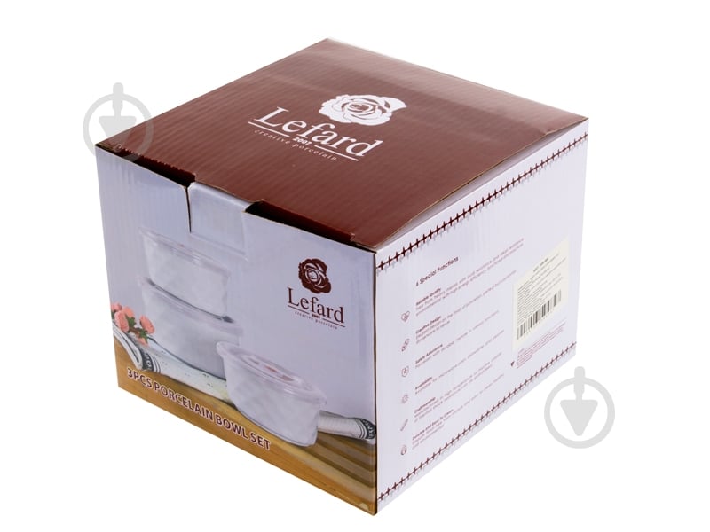 Набор салатников Lefard с крышками White 3 шт 359-484 - фото 2