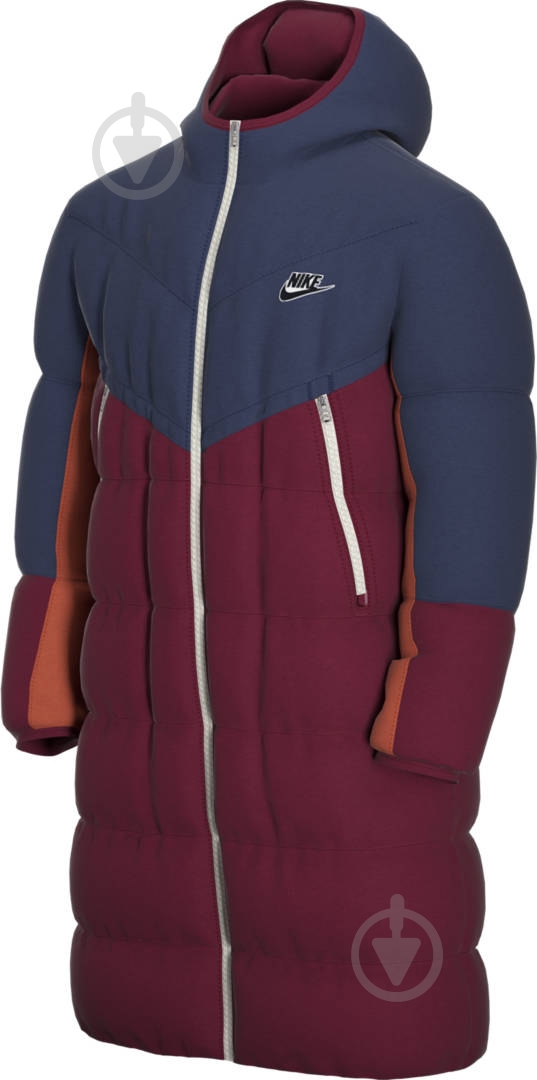 Пуховик чоловічий зимовий Nike M NSW DWN FIL WR PARKA SHLD CU4408-410 р.S червоний із синім - фото 3