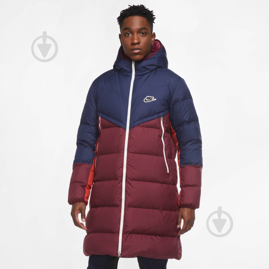 Пуховик чоловічий зимовий Nike M NSW DWN FIL WR PARKA SHLD CU4408-410 р.S червоний із синім - фото 4