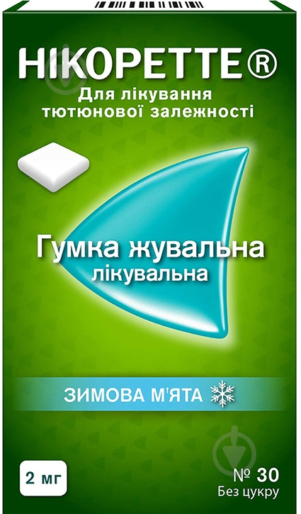 Никоретте со вкусом свежей мяты №30 резинка жевательная 2 мг - фото 2
