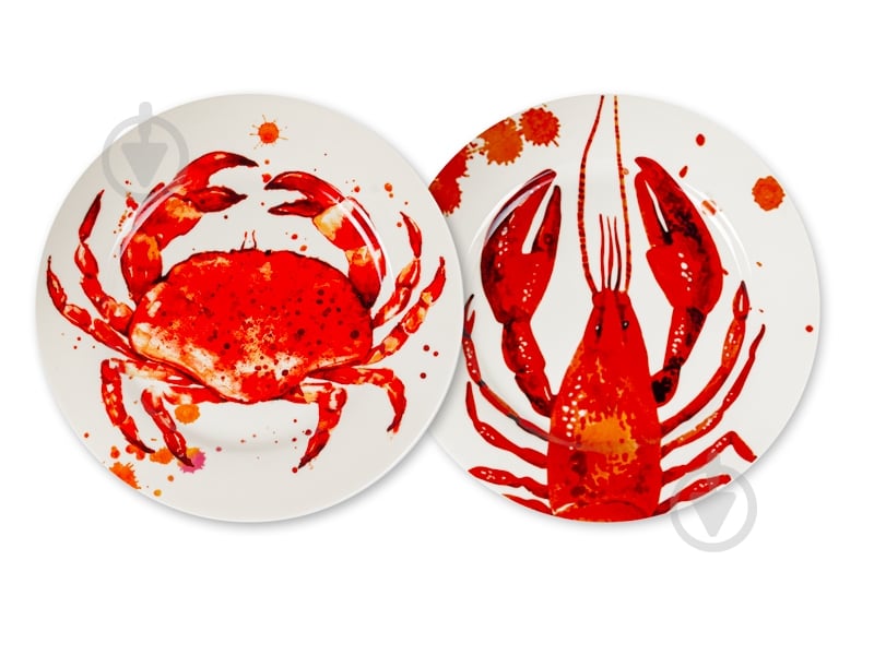 Набор десертных тарелок Lefard Red Shells 19 см 2 шт. 922-113 - фото 1 Набор десертных тарелок Lefard Red Shells 19 см 2 шт. 922-113 - фото 1