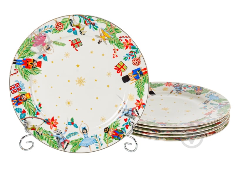 Набор тарелок подставных Lefard White Christmas 27 см 6 шт. 922-102 - фото 1 Набор тарелок подставных Lefard White Christmas 27 см 6 шт. 922-102 - фото 1