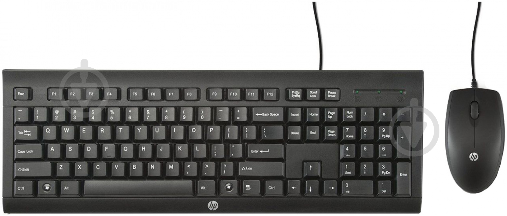 Комплект клавиатура + мышь HP Wired Combo C2500 black (H3C53AA) - фото 1