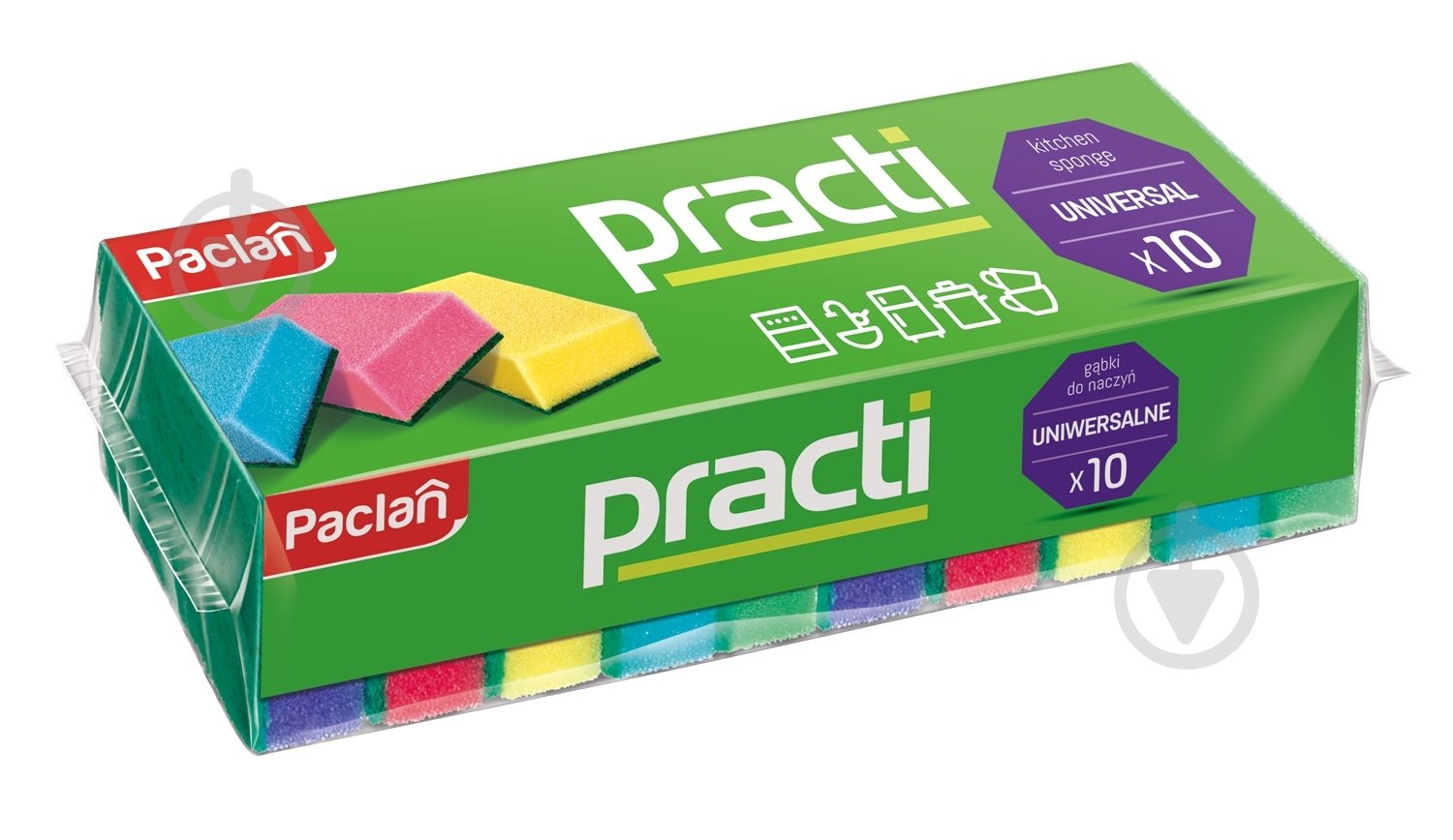 Губка для посуды Paclan Practi 10 шт. - фото 1