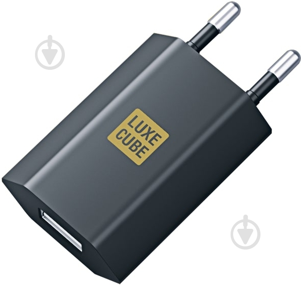 Зарядний пристрій Luxe Cube 1А чорний - фото 1 Зарядний пристрій Luxe Cube 1А чорний - фото 1
