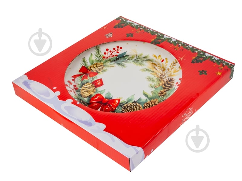 Тарелка обеденная Lefard Рождественский венок 24,5 см 858-0166 - фото 2 Тарелка обеденная Lefard Рождественский венок 24,5 см 858-0166 - фото 2