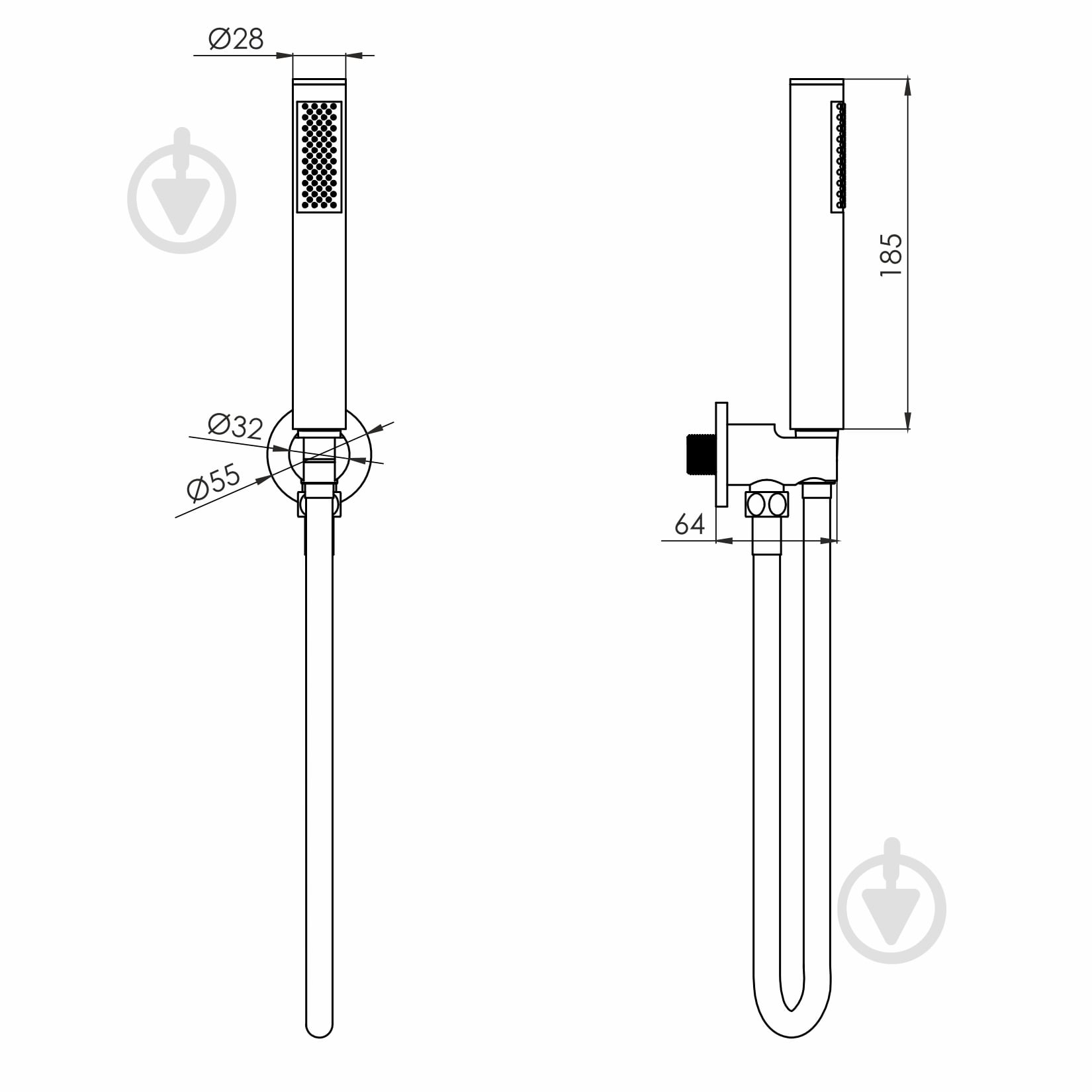 Душевой гарнитур VOLLE CASCADA B50 de la noche - фото 2