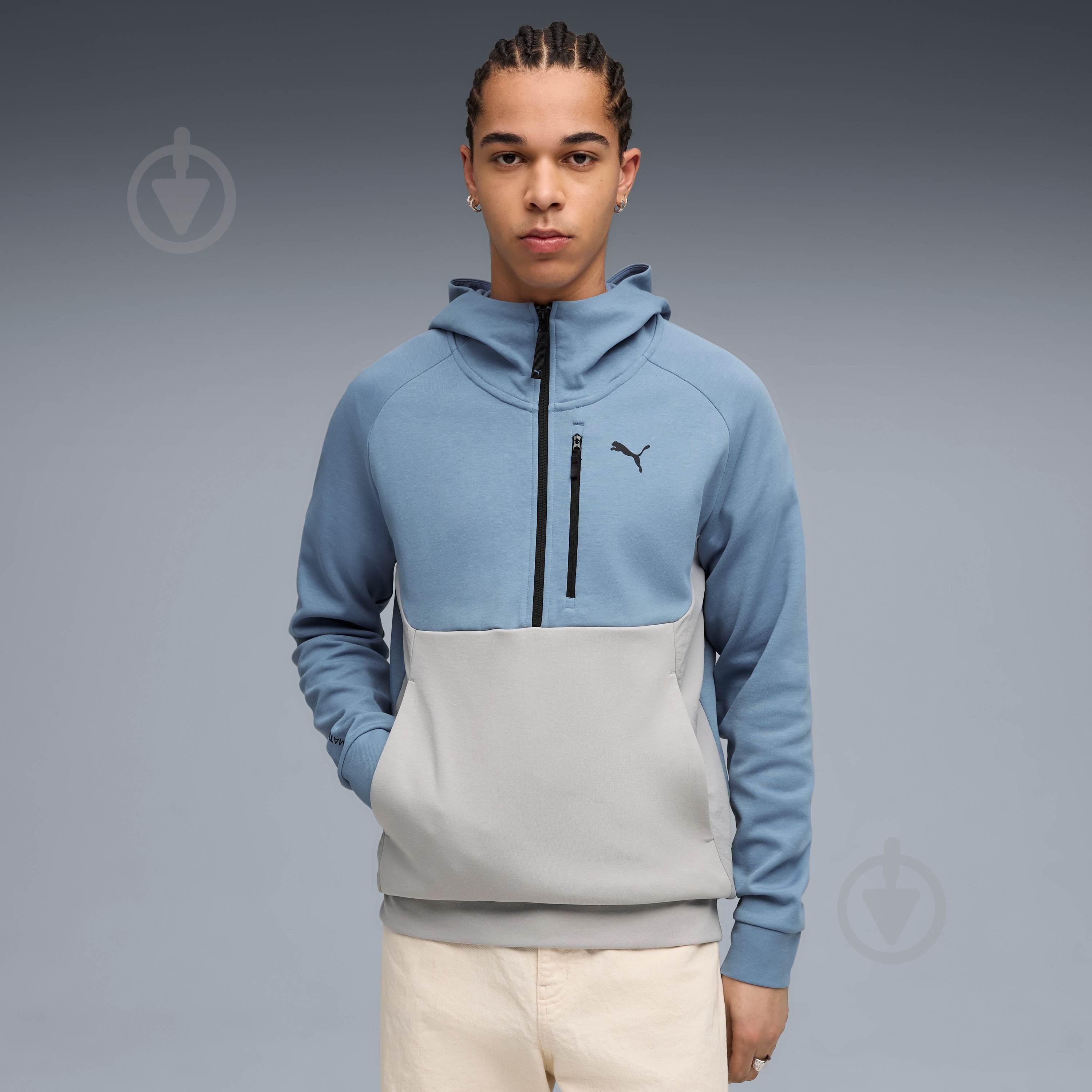 ポケマニア　 ᐉ Джемпер Puma PUMATECH Half Zip Hoodie 68804434 р.2XL серый
