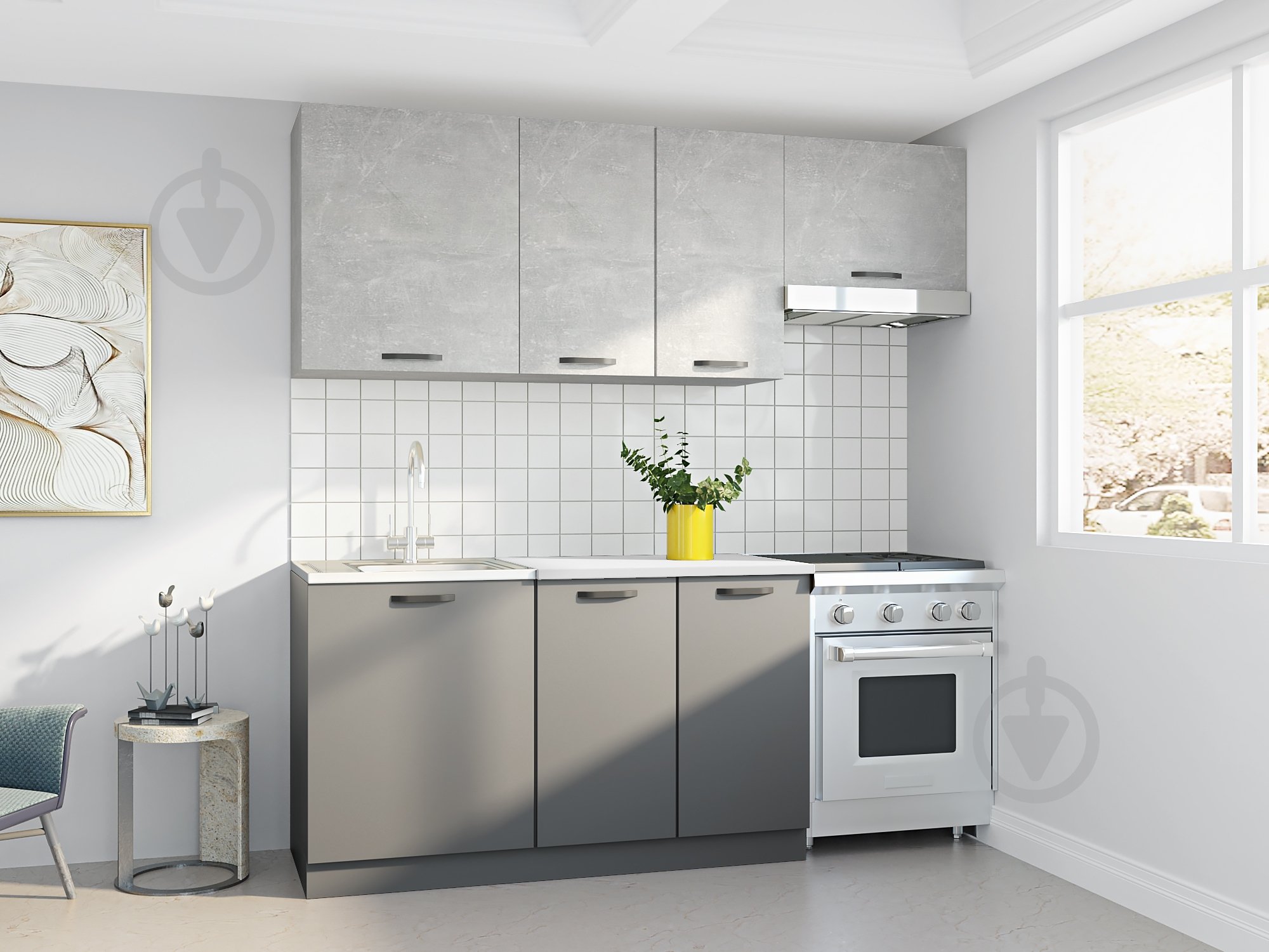 Кухня Industrial light ЛДСП 2 м - фото 1 Кухня Industrial light ЛДСП 2 м - фото 1