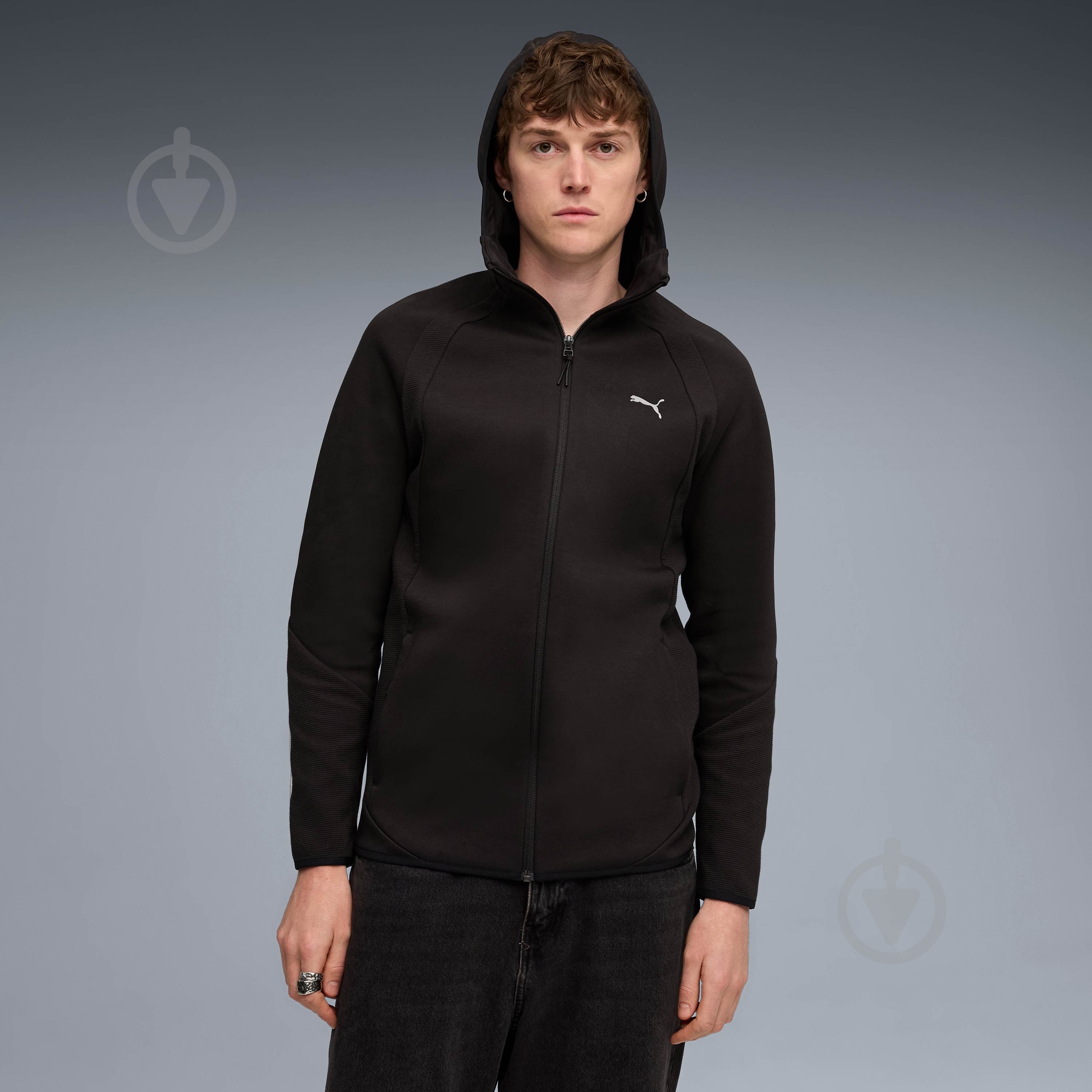 Джемпер Puma EVOSTRIPE FZ Hoodie DK 68823101 р.2XL чорний - фото 1