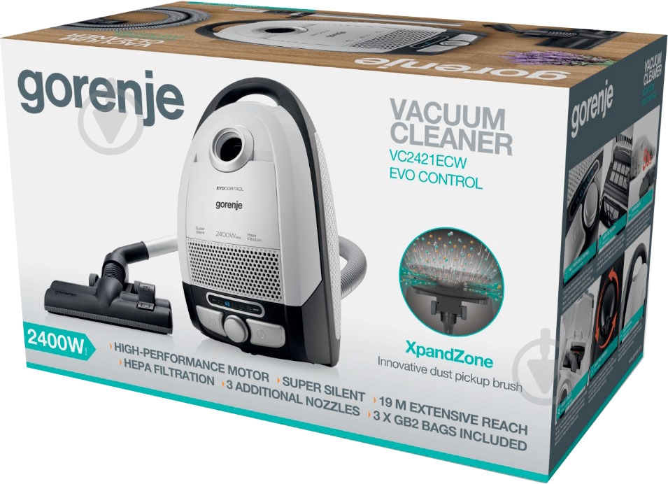 Пылесос Gorenje VC2421ECW - фото 4