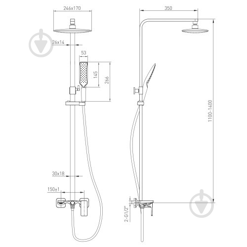 Душевая система VOLLE SISTEMA P 1584.090201 - фото 2