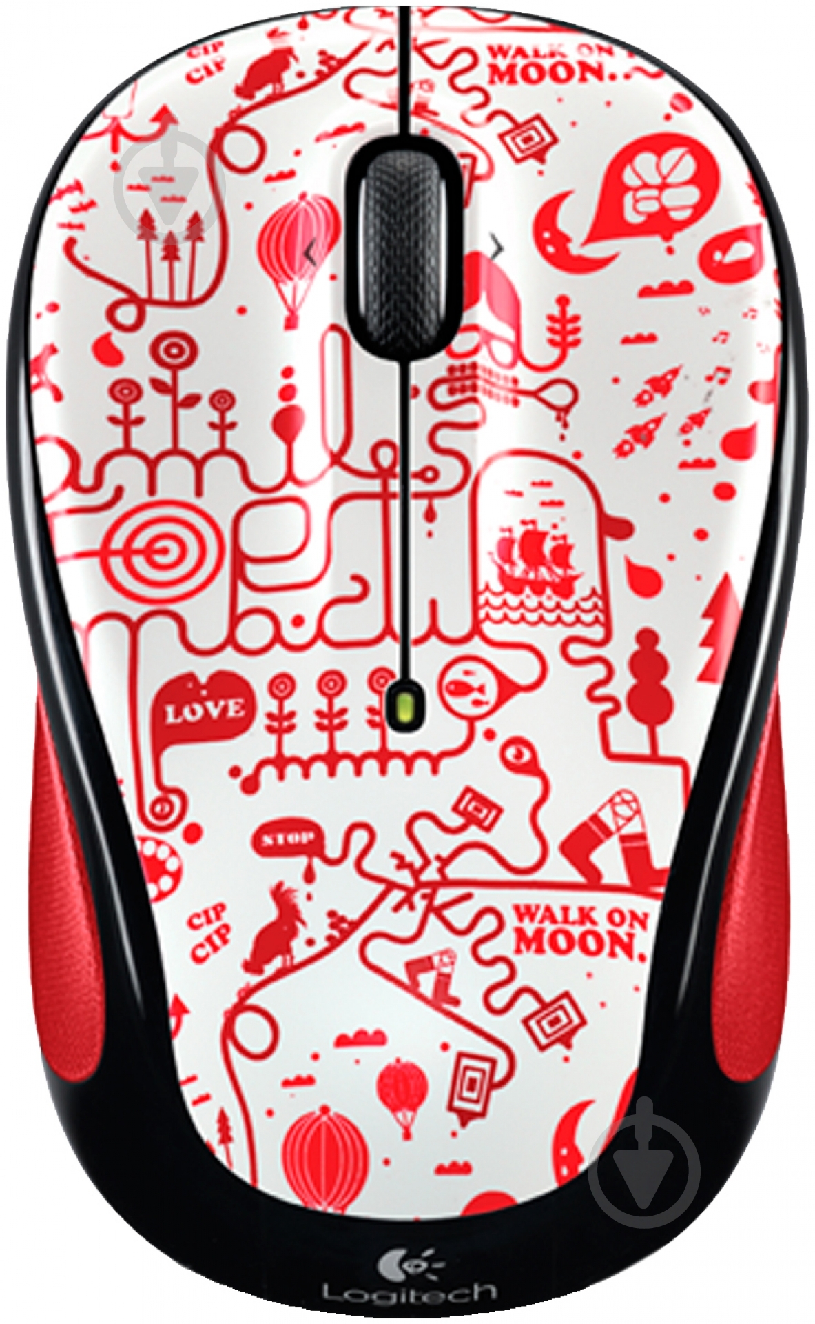 Мышь Logitech Wireless Mouse M325 Smile (910-003028) white/red - фото 1