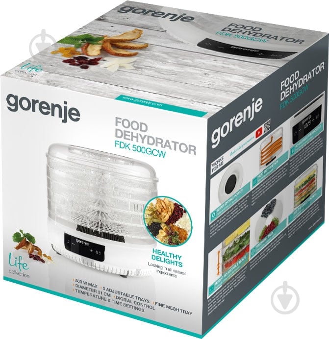 Сушарка для овочів та фруктів Gorenje FDK500GCW — фото 4