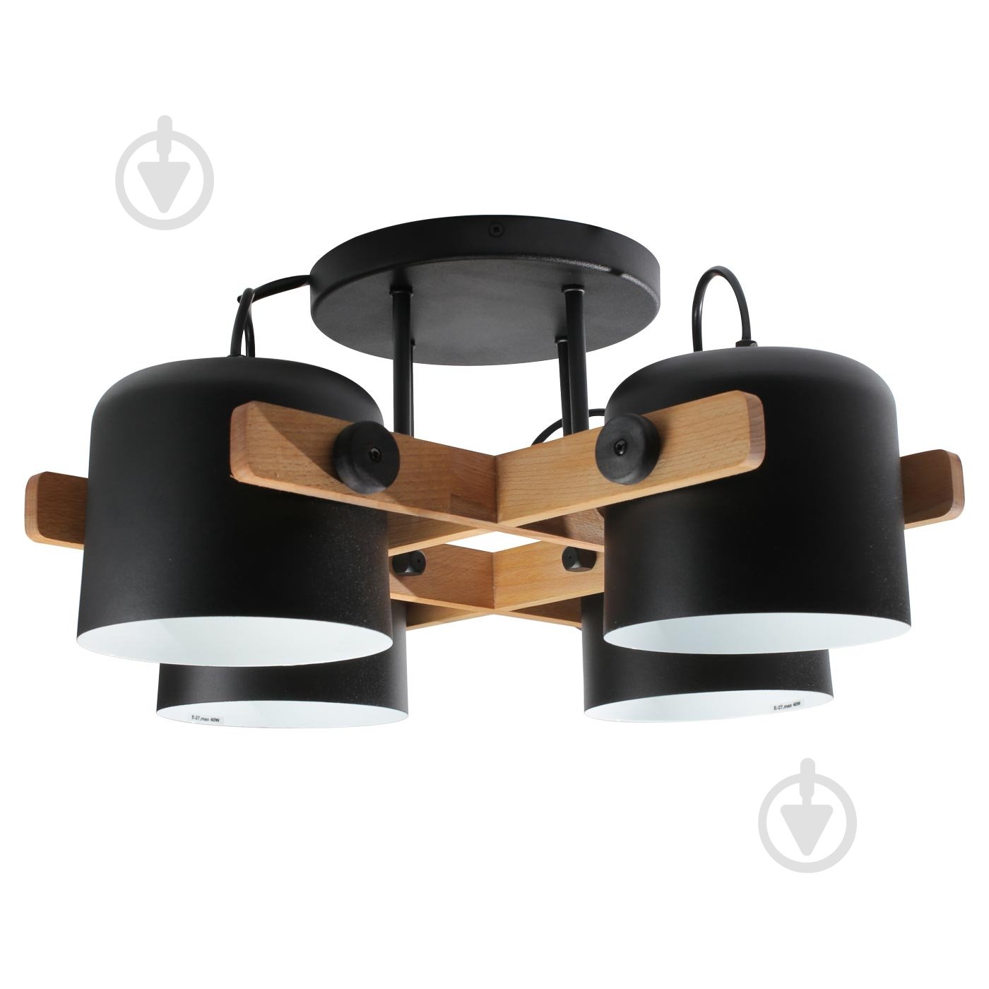Люстра стельова LIGHT SET KONVALIA CRL 160 4xE27 чорний - фото 2