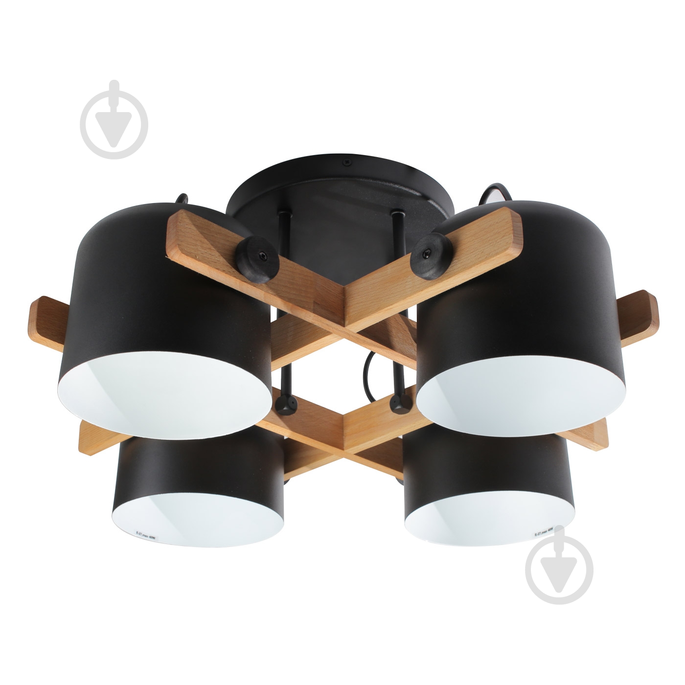 Люстра стельова LIGHT SET KONVALIA CRL 160 4xE27 чорний - фото 1