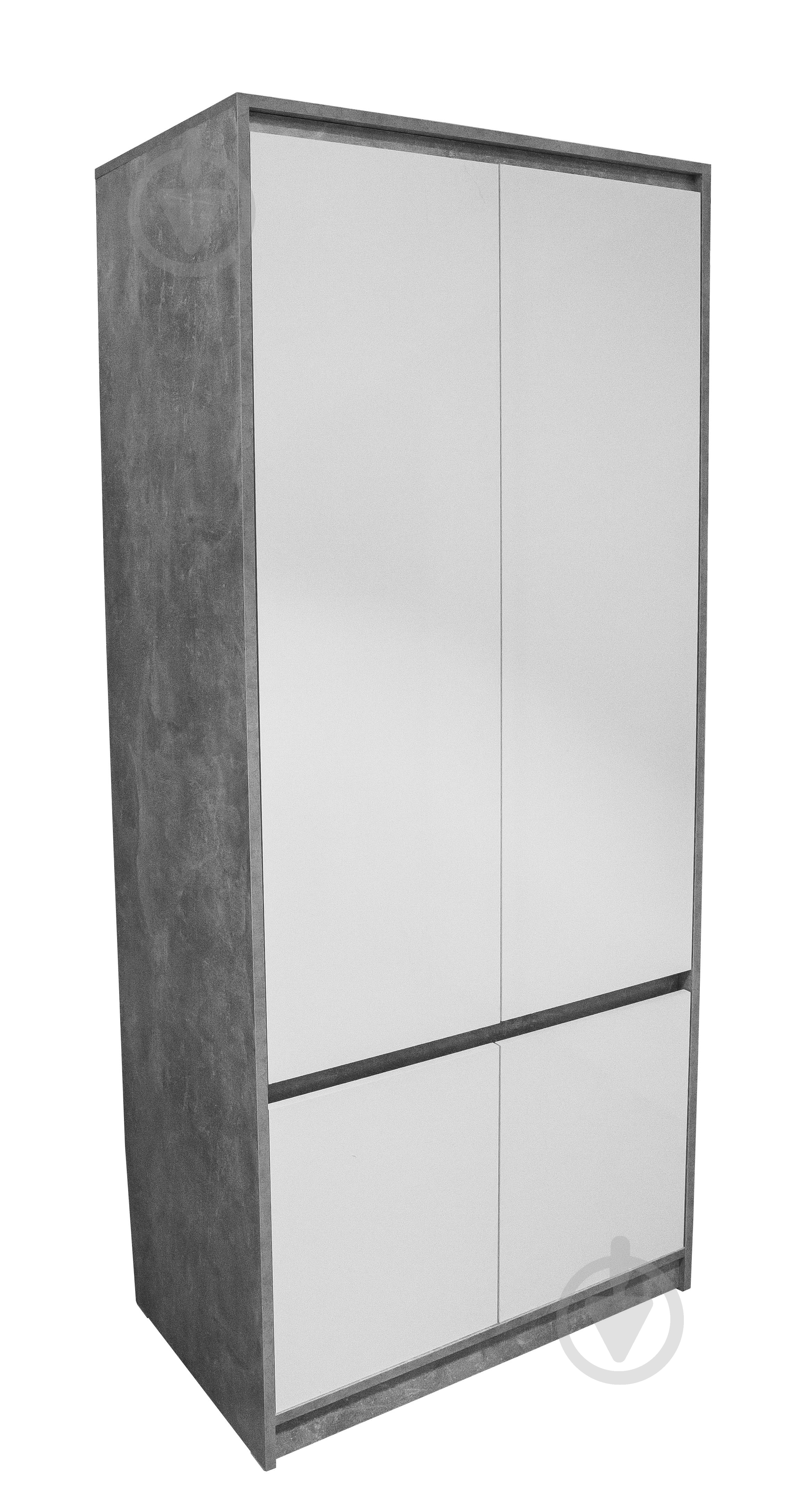 Шкаф для одежды Aqua Rodos LOFT белый / 2060х902х560 мм серый (ОР0003556) - фото 1