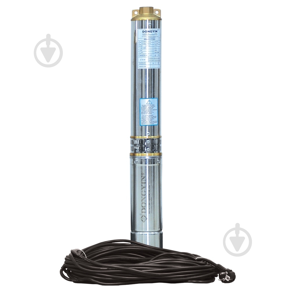 Насос скважинный Dongyin 0.37кВт H 44(33)м Q 100(60)л/хв Ø102мм (кабель 25м) AQUATICA 4SEm4/6 777470 - фото 1