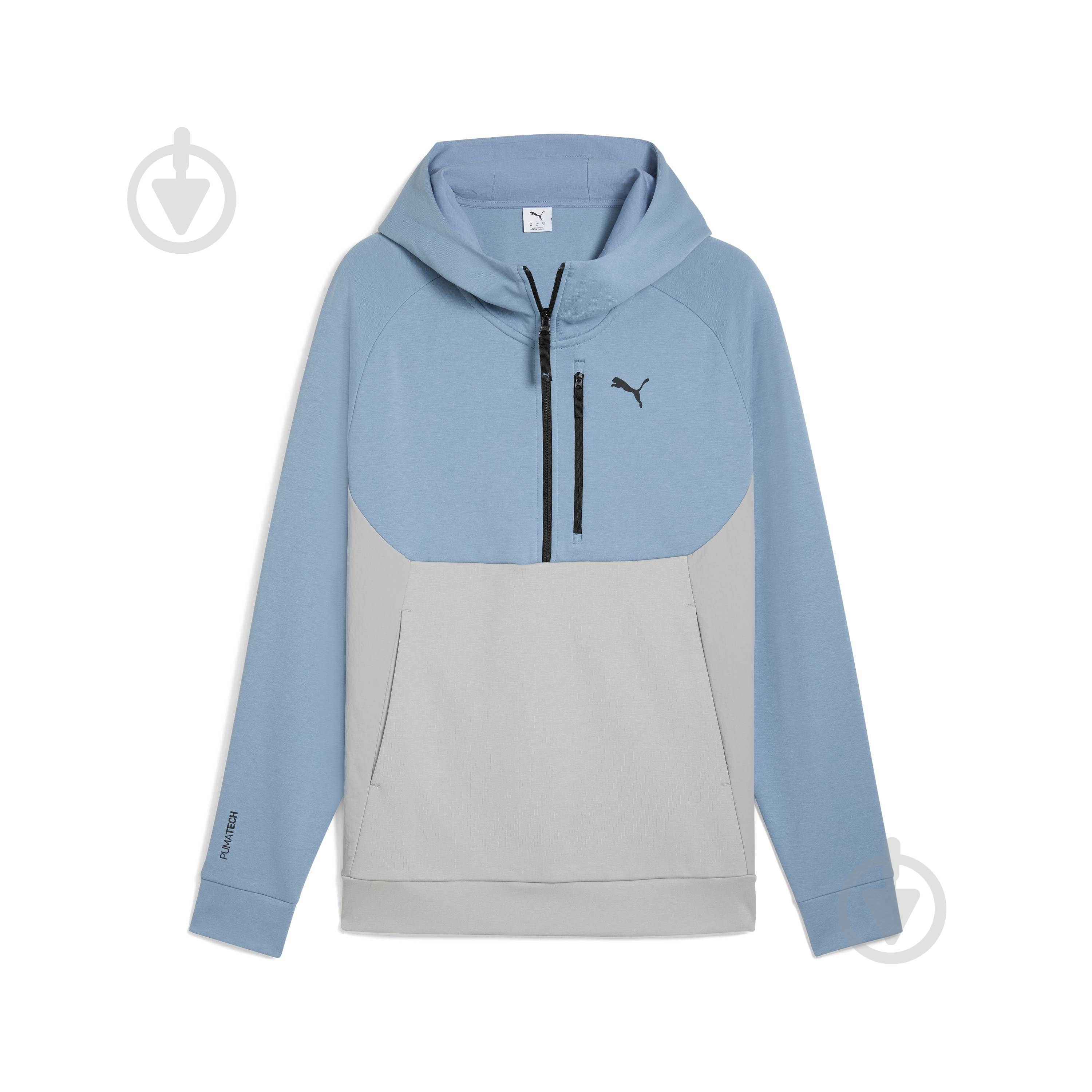 Джемпер Puma PUMATECH Half Zip Hoodie 68804434 р.L серый - фото 4