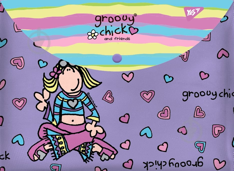 Папка-конверт Groovy Chic А4+ 491811 YES - фото 1 Папка-конверт Groovy Chic А4+ 491811 YES - фото 1