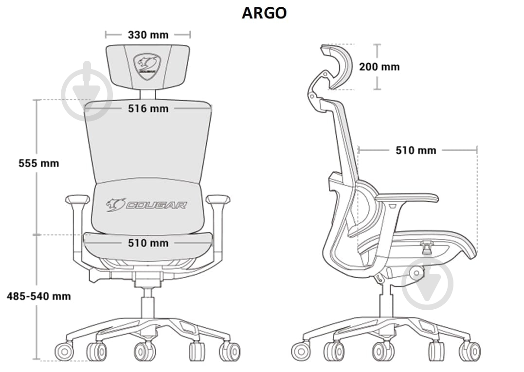 Кресло Cougar Argo Black черный - фото 9 Кресло Cougar Argo Black черный - фото 9