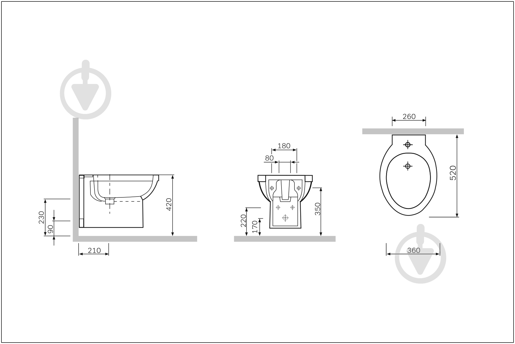 Биде подвесное AM.PM BLISS C553411WH - фото 4