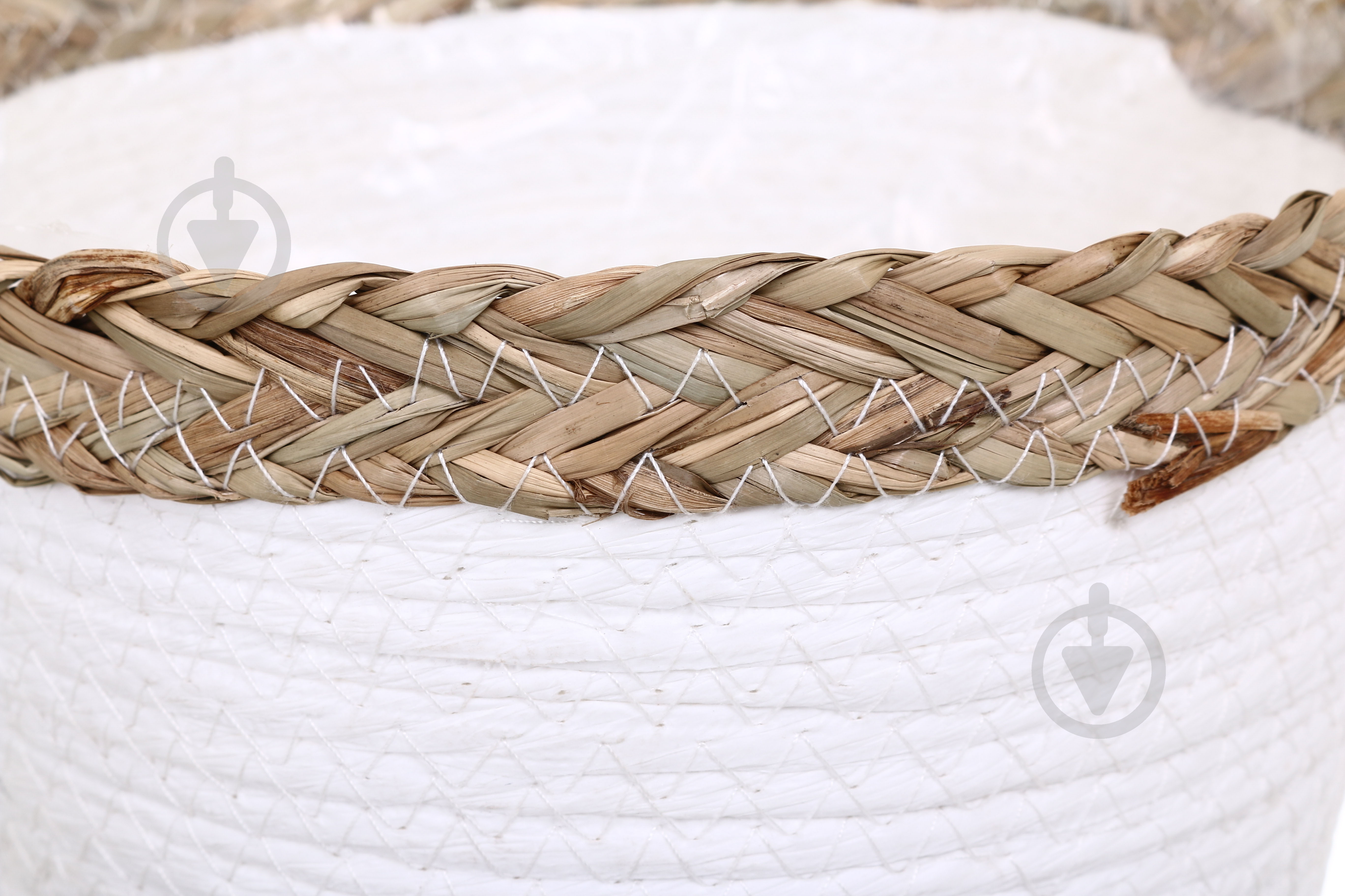 Кашпо ПВХ флористичне 25x19 см FWP23-4-1 круглий білий із коричневим - фото 2 Кашпо ПВХ флористичне 25x19 см FWP23-4-1 круглий білий із коричневим - фото 2