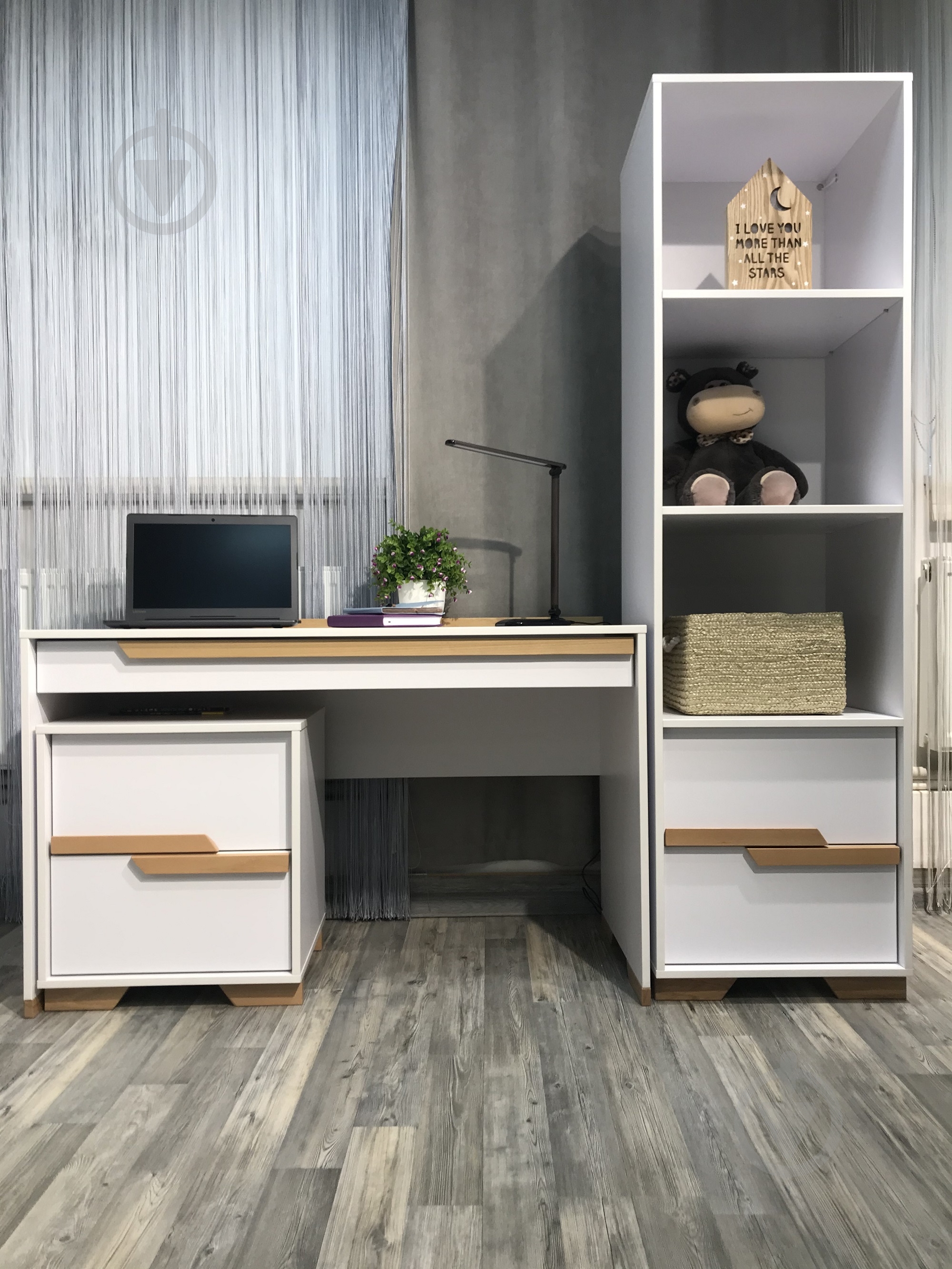 Пенал Veres Сиэтл бело-буковый 38.43.2.15 - фото 3