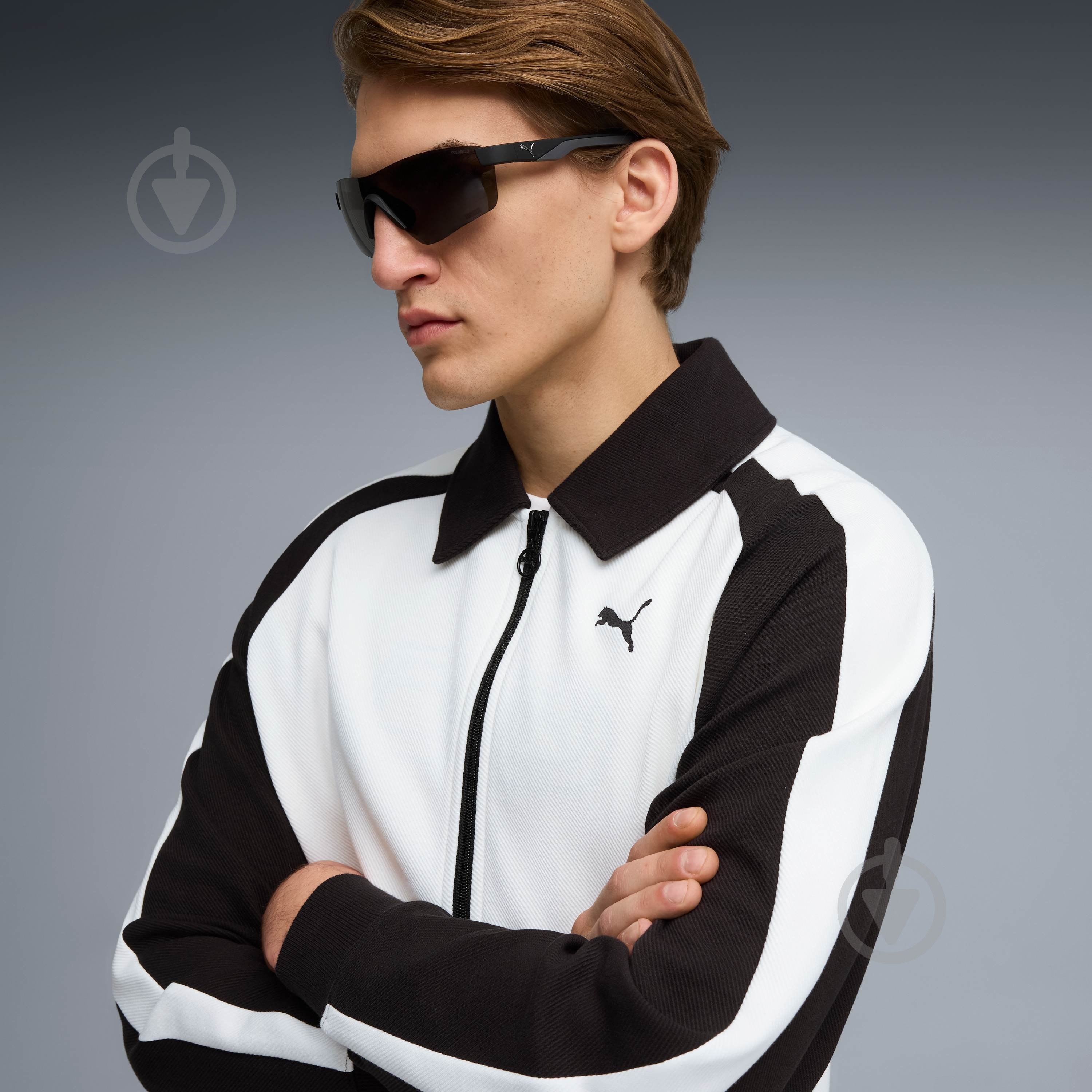 Джемпер Puma T7 Relaxed Wing Collar Jacquard Track Jacket DK 63299402 р.M білий - фото 3 Джемпер Puma T7 Relaxed Wing Collar Jacquard Track Jacket DK 63299402 р.M білий - фото 3