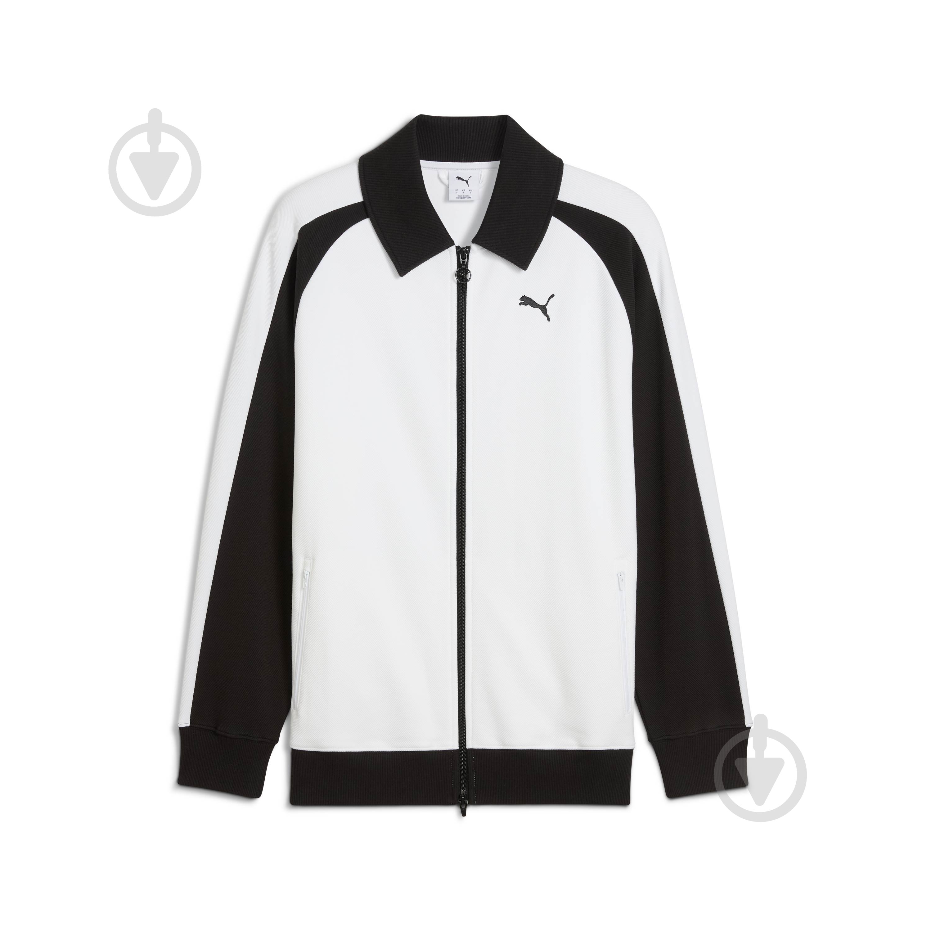 Джемпер Puma T7 Relaxed Wing Collar Jacquard Track Jacket DK 63299402 р.M білий - фото 6 Джемпер Puma T7 Relaxed Wing Collar Jacquard Track Jacket DK 63299402 р.M білий - фото 6