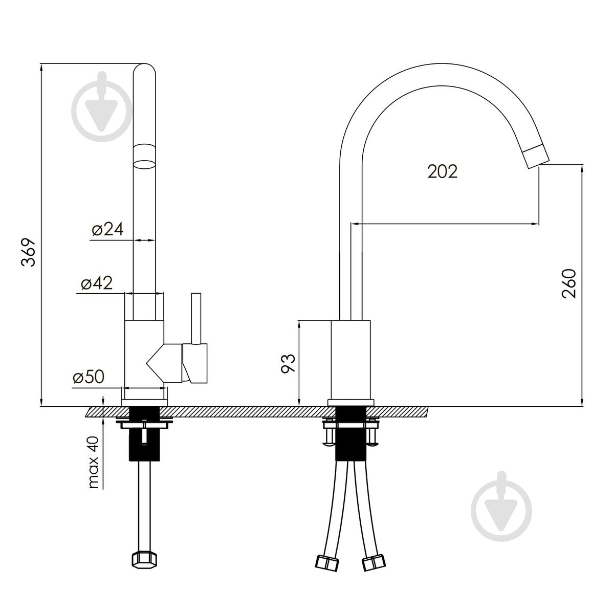 Змішувач для кухні VOLLE CRUZE 1547.110102 нікель - фото 2
