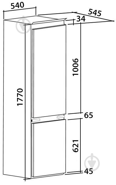 Вбудовуваний холодильник Gunter&Hauer FBN 241 FB - фото 11