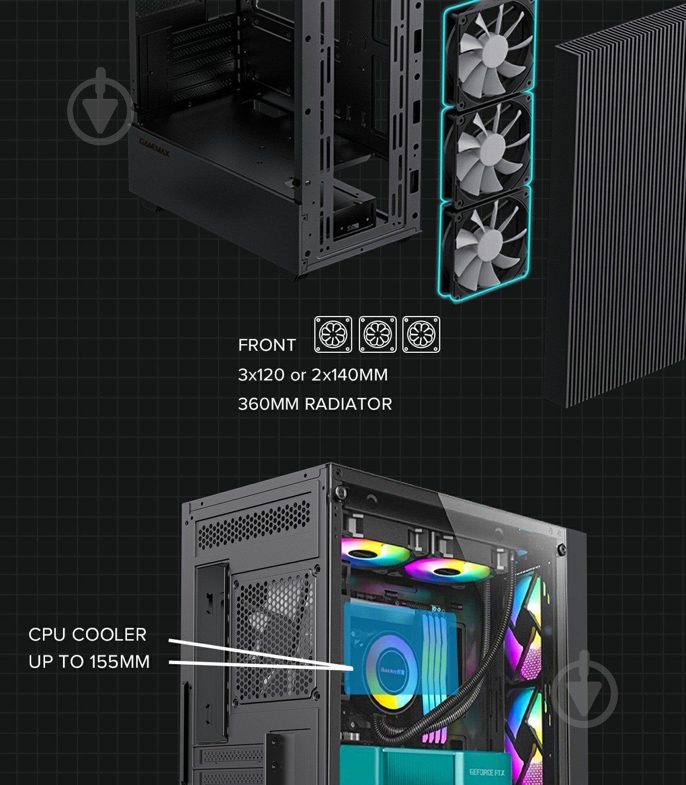 Корпус GameMax Edge Black - фото 19