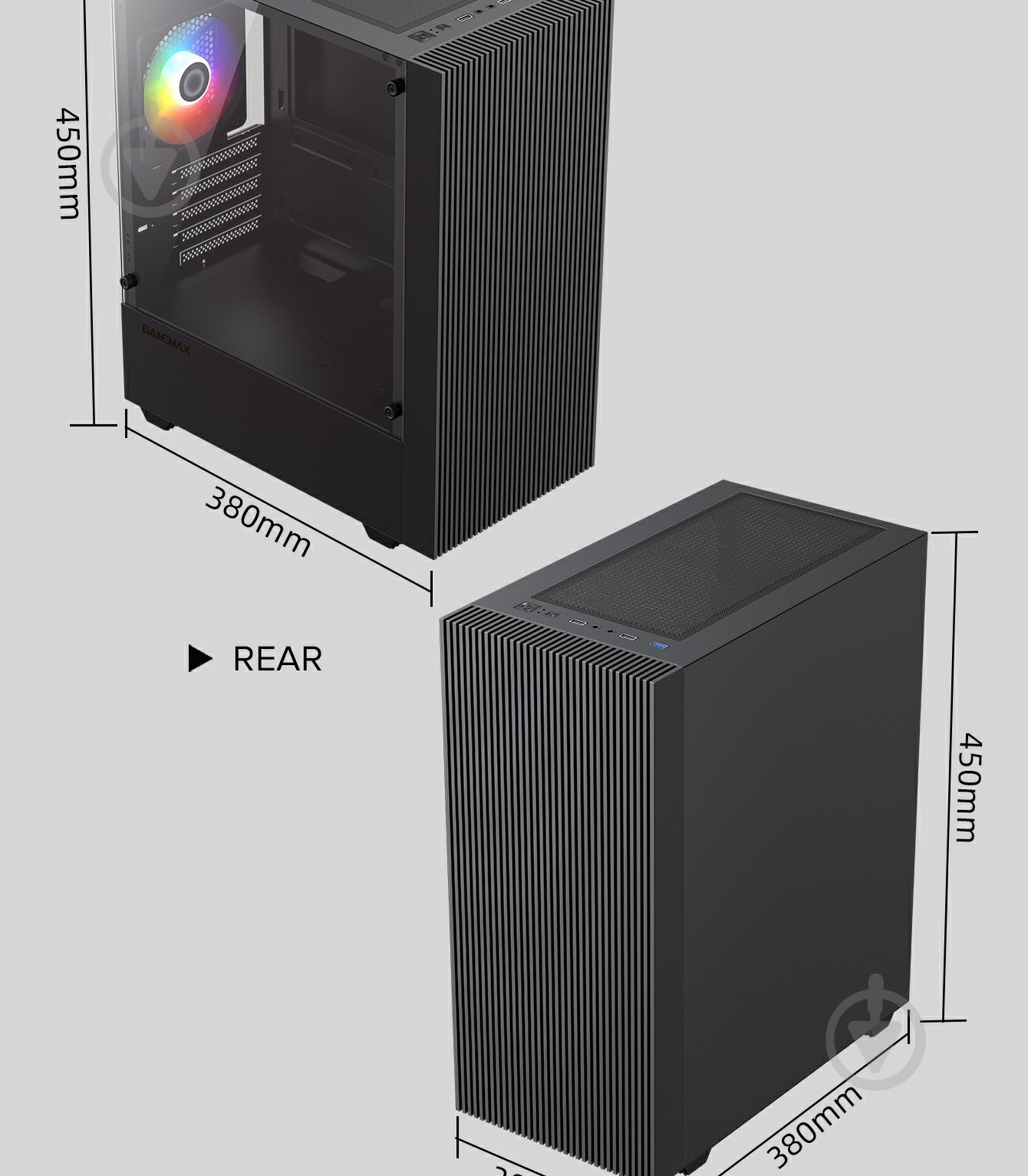 Корпус GameMax Edge Black - фото 9