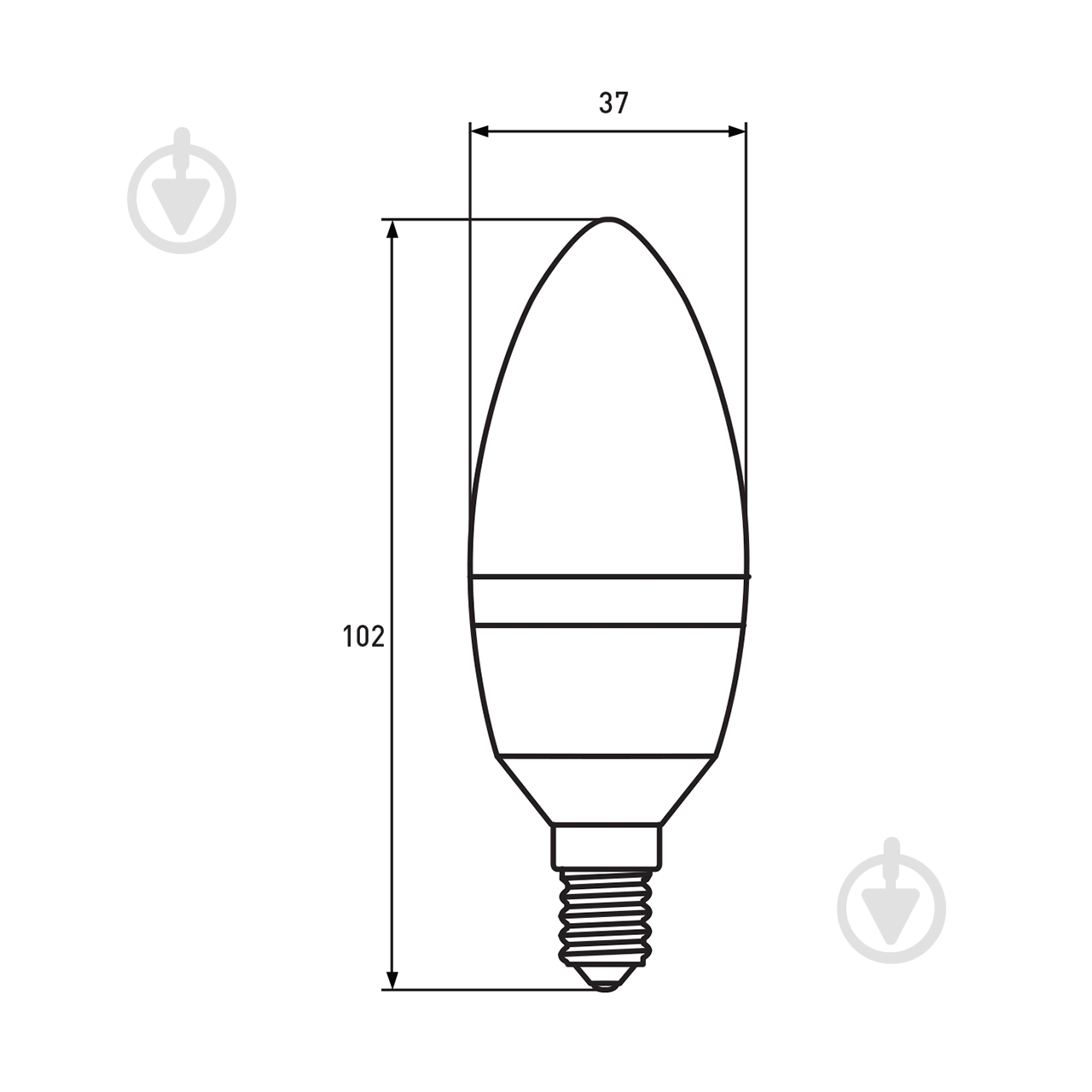 Лампа світлодіодна Eurolamp Candle 3 шт./уп. 6 Вт C37 матова E14 220 В 4000 К MLP-LED-CL-06144(3) - фото 3