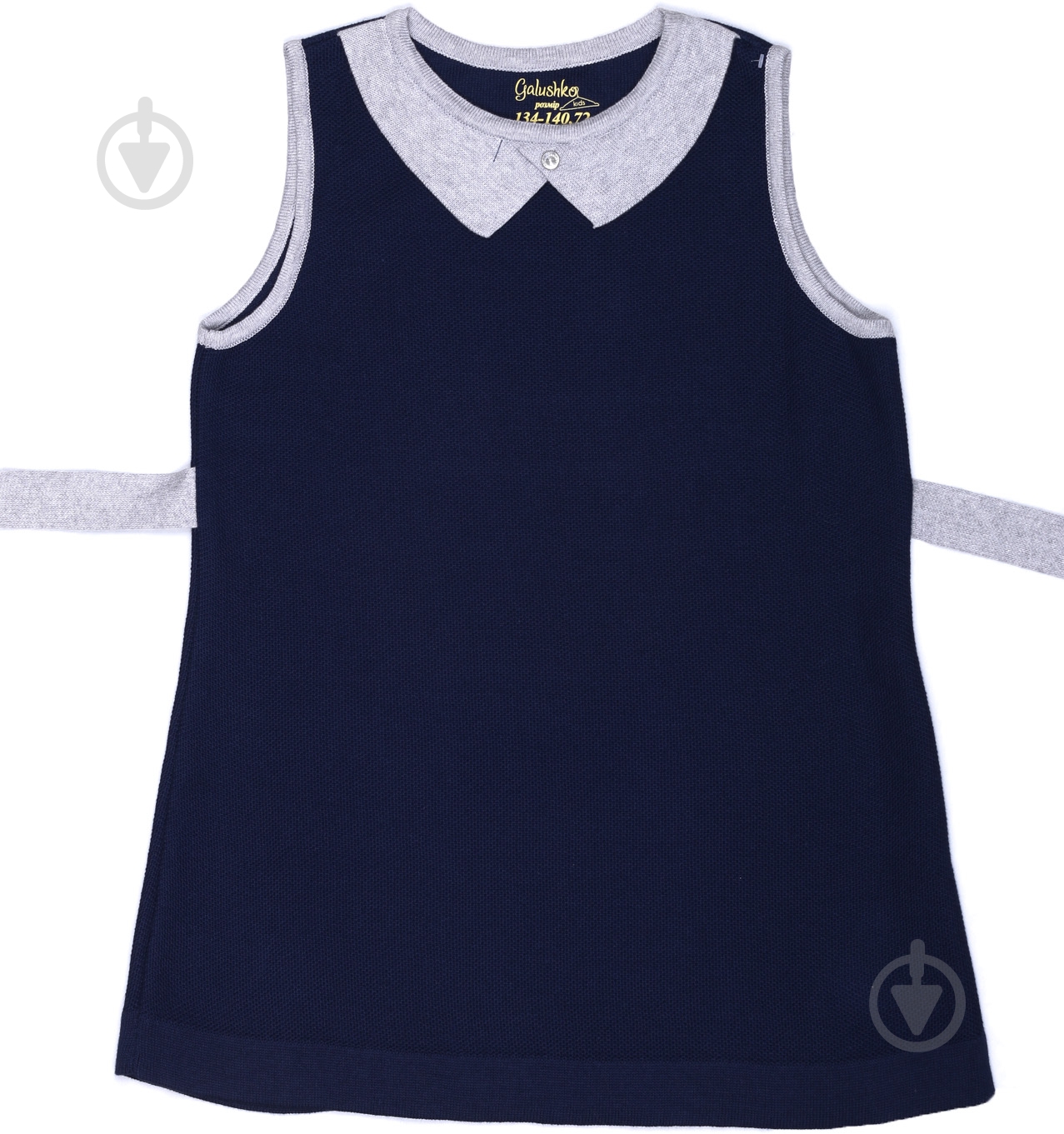 Сарафан для девочек Галушко р.134 синий 7485 - фото 1