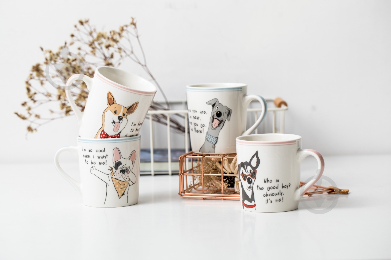 Чашка Fiora Funny Dogs White 250 мл - фото 4