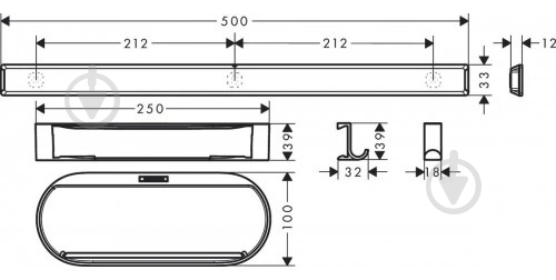 Набор для душа Hansgrohe Hansgrohe 4в1 WallStoris (27967670) black - фото 2