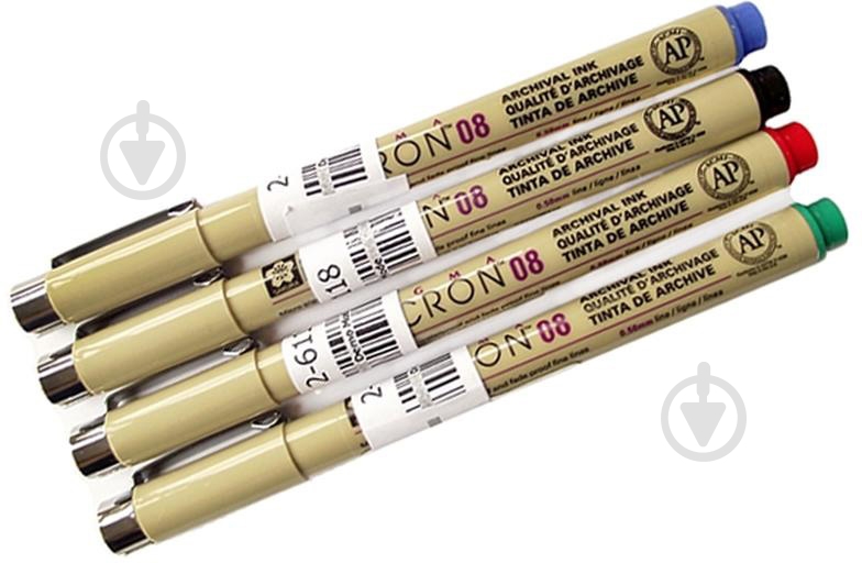 Линер Sakura PIGMA Micron (0.8), 0,5мм, Черный, - фото 1