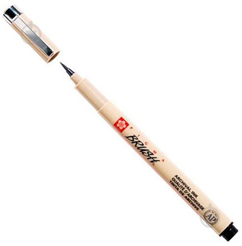 Линер PIGMA Brush, Черный, Sakura - фото 1