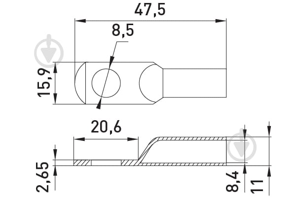 Наконечник кабельный кольцевой E.NEXT e.end.stand.jg.35 D8.2 серый s077105 - фото 3 Наконечник кабельный кольцевой E.NEXT e.end.stand.jg.35 D8.2 серый s077105 - фото 3