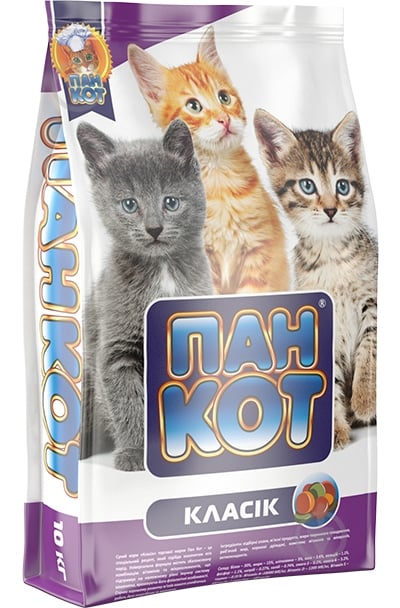Корм сухой для котят Пан Кот Классик Курица 400 г - фото 1 Корм сухой для котят Пан Кот Классик Курица 400 г - фото 1