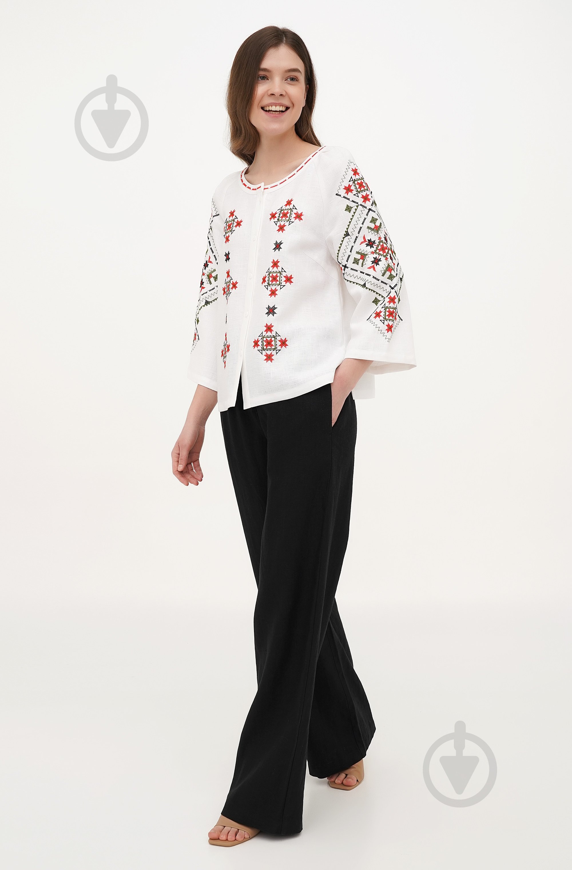 Блуза Галерея льна Ольха р. 46 белый 9451/46/101 - фото 2 Блуза Галерея льна Ольха р. 46 белый 9451/46/101 - фото 2