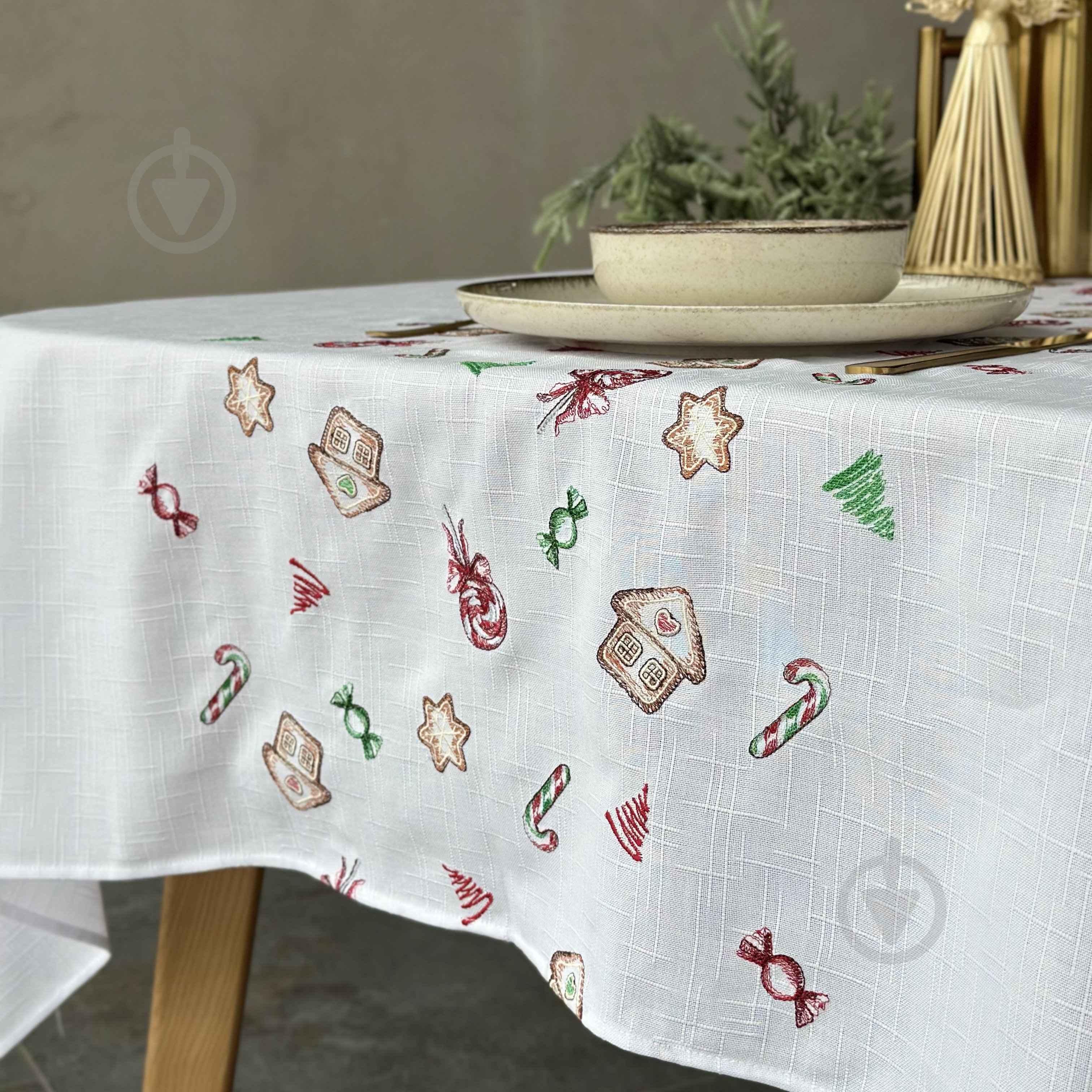 Скатерть Рождество 428-25/09 220x140 см белый Эдельвика - фото 1 Скатерть Рождество 428-25/09 220x140 см белый Эдельвика - фото 1