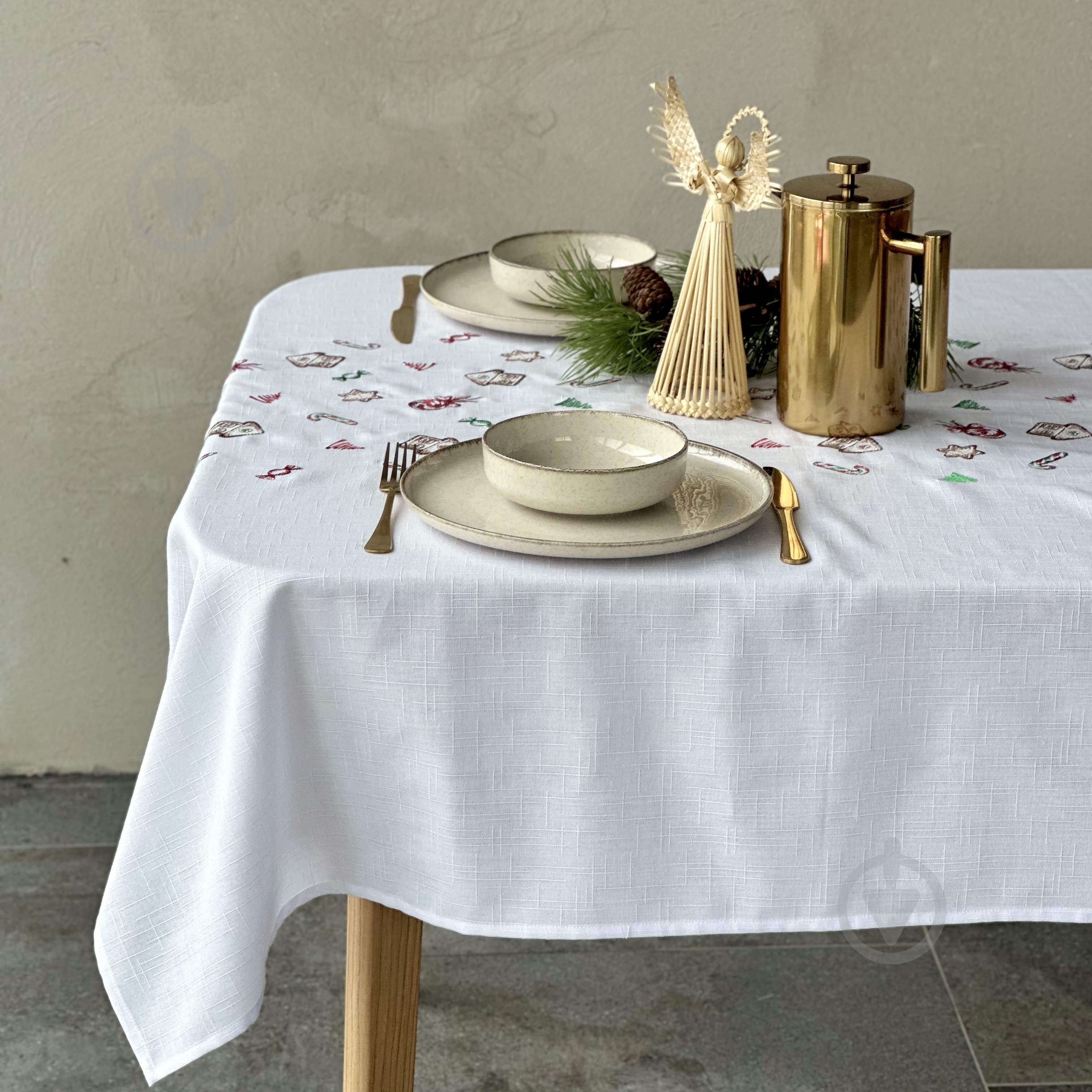 Скатерть Рождество 428-25/09 220x140 см белый Эдельвика - фото 5 Скатерть Рождество 428-25/09 220x140 см белый Эдельвика - фото 5