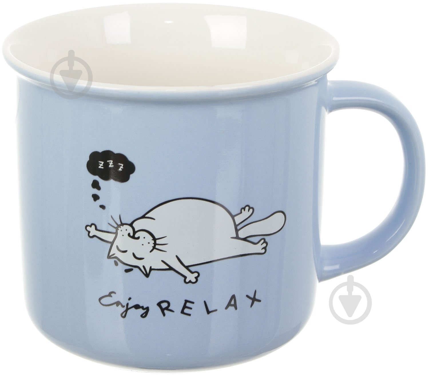 Чашка Fiora Funny Cat Blue 350 мл - фото 1